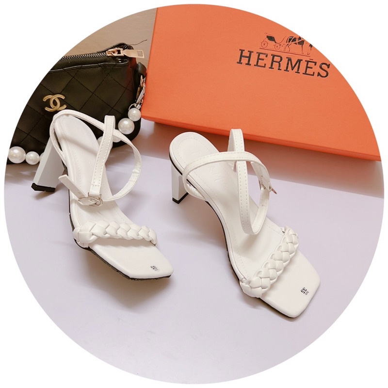 GIÁ SỈ RẺ, GIÀY SANDAL NỮ QUAI TẾT NHỎ GÓT DẸT 8p TÔN DÁNG