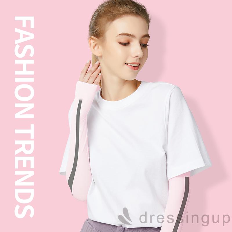 Ống Tay Áo Dài Bằng Lụa Chống Nắng Cho Các Hoạt Động Ngoài Trời