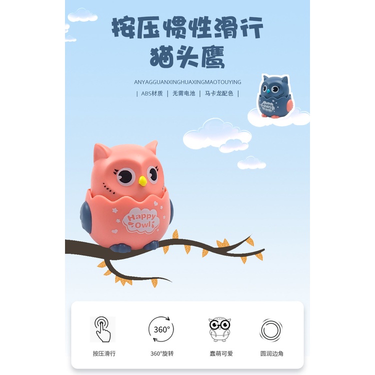 Đồ Chơi Xe Đẩy Hình Chim Cú Cho Bé