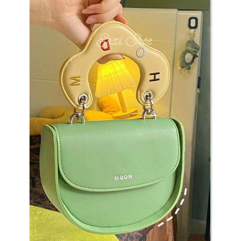 Oeteo shop Túi Xách Nữ Nắp Gập Có Khóa Nam Châm