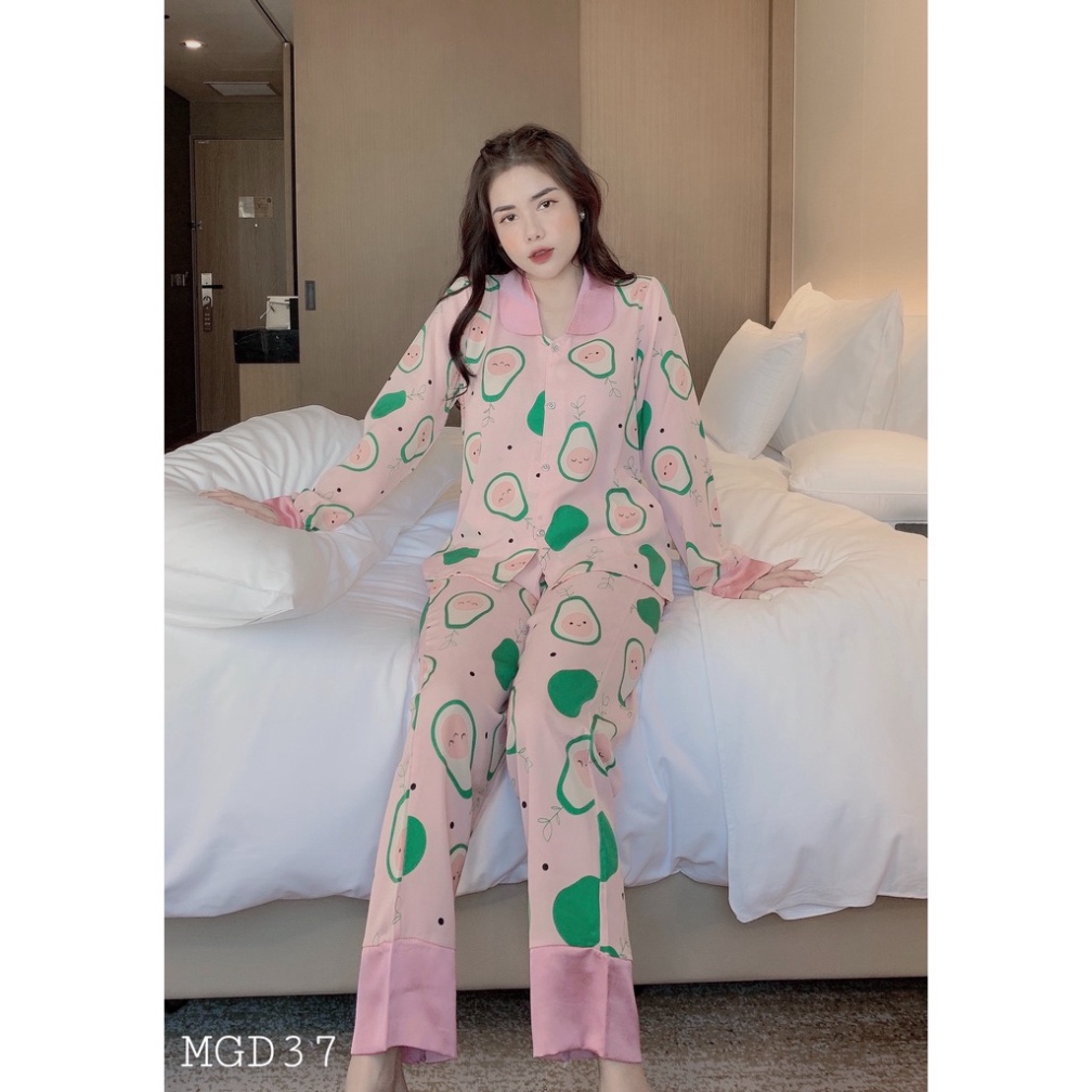 Đồ Mặc Nhà Nữ Lụa Cao Cấp Không Nhăn Mềm Mịn Pijama Quảng Châu | BigBuy360 - bigbuy360.vn