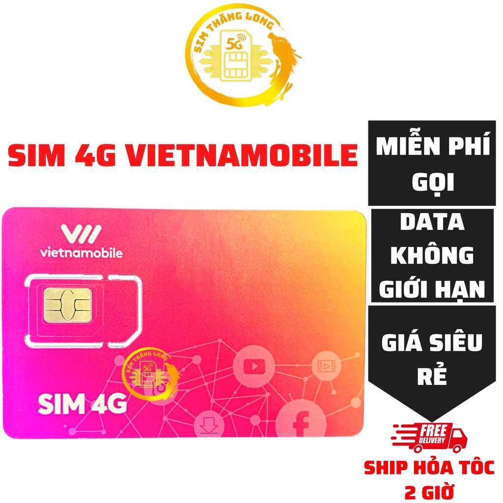 Sim 4G Vietnamobile Siêu Thánh Up Data 180Gb/tháng - Free tháng đầu - Free gọi &nhắn tín - Sim Data Không Giới Hạn