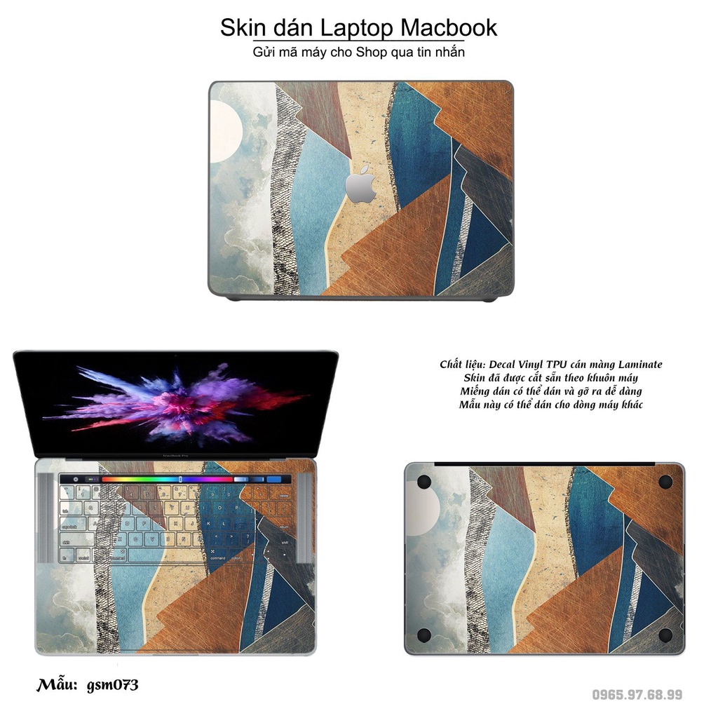 Skin dán Macbook mẫu giả sơn mài (đã cắt sẵn, inbox mã máy cho shop)