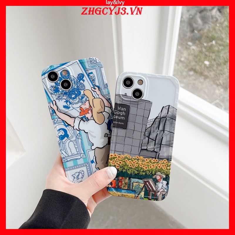 Ốp Điện Thoại Silicone IMD Mềm Họa Tiết Tranh Van Gogh Hoạt Hình Cho IPhone13 13ProMax 12 12ProMax 11 11Promax 7Plus XS Max XR 11pro