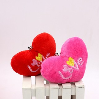Gấu bông giá rẻ. Móc khóa trái tim 9cm