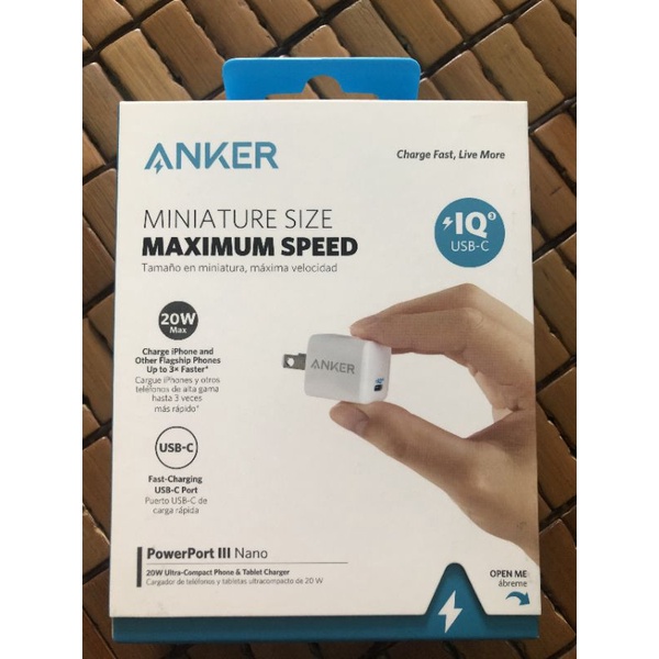 Sạc ANKER PowerPort III Nano 20W 1 cổng USB-C PiQ 3.0 tương thích PD - A2633
