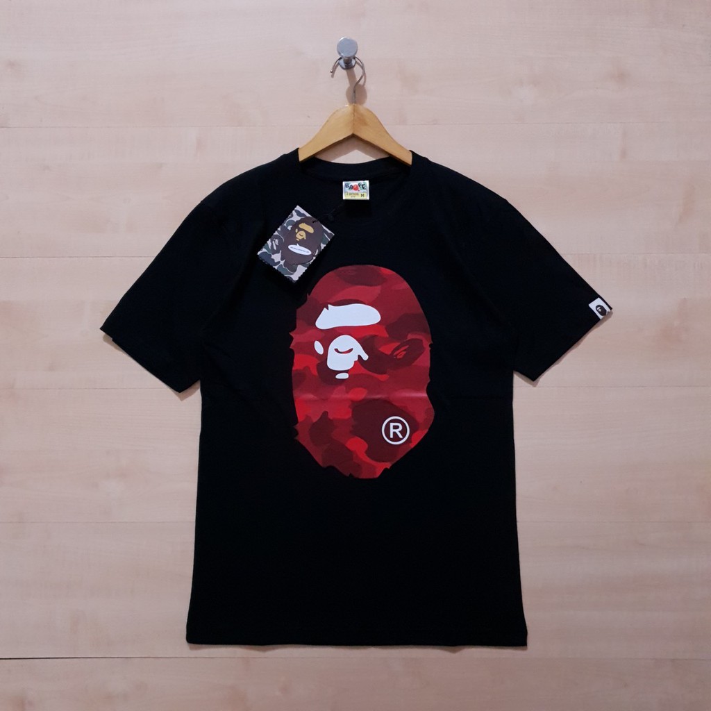 Bape Áo Sơ Mi Họa Tiết Rằn Ri Phối Màu Cá Tính