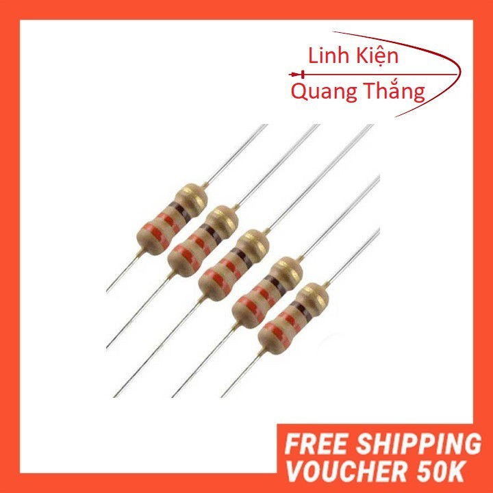 Điện trở vạch 1/4W các loại 100 240 300 330 1k2 4k7 (20 con)