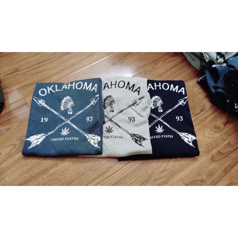 Áo thun nam Net men dài tay in OKLAHOMA