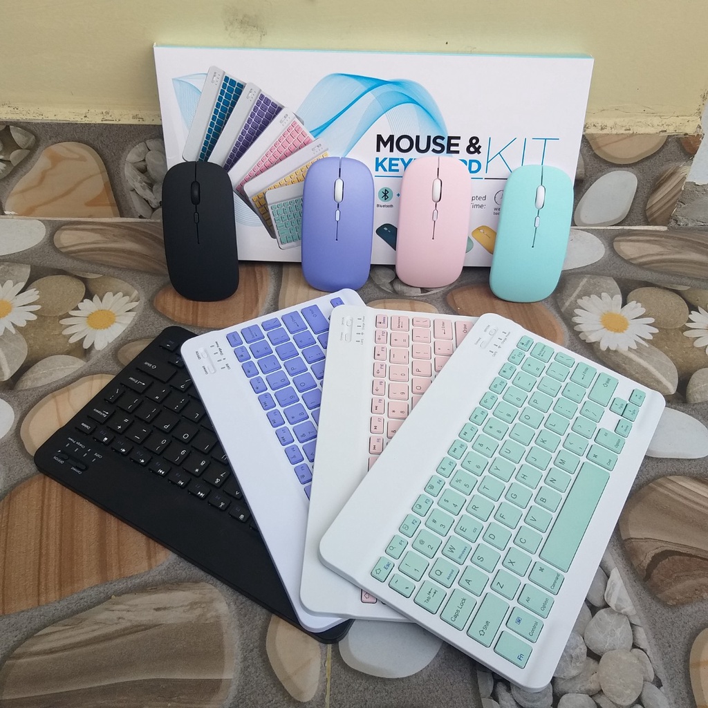 COMBO PHÍM CHUỘT KHÔNG DÂY BLUETOOTH DÀNH CHO IPAD, MACBOOK, PC, LAPTOP, ...VI TÍNH QUỐC DUY