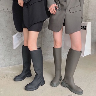 Bốt cao cổ nữ da lì ulzzang