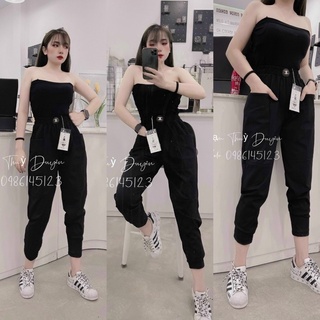 [Bigsize] Quần baggy cạp chun logo