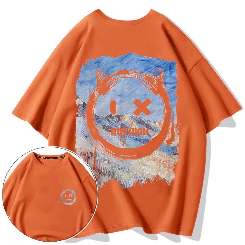 Áo Thun Tay Ngắn Cổ Tròn In Họa Tiết Hoạt Hình Thời Trang Mùa Hè Cho Nam Và Nữ Size M-8XL