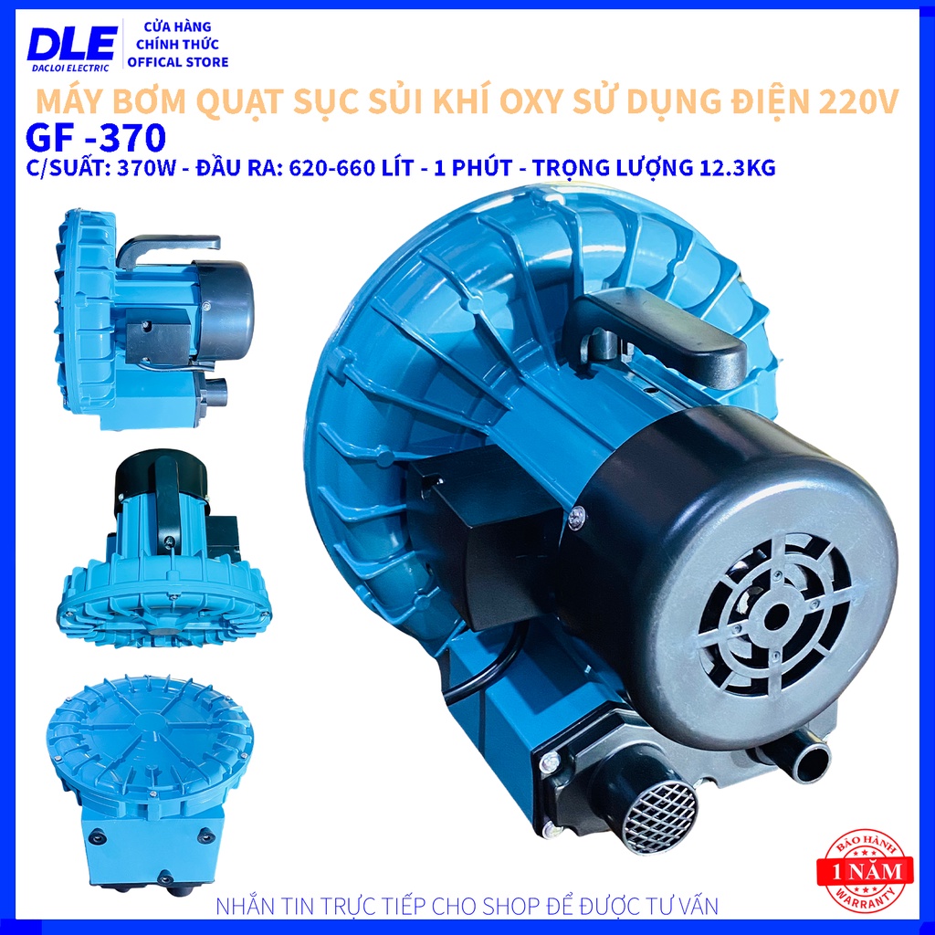 MÁY BƠM SỤC SỦI QUẠT THỔI KHÍ OXY RESUN GF - 370 - CÔNG SUẤT 370W