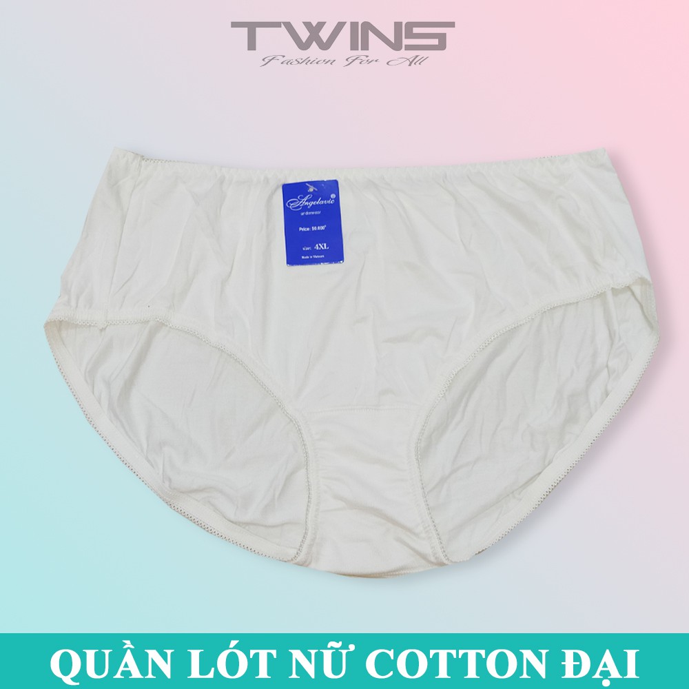 Quần lót nữ cotton cao cấp trơn bigsize chất liệu mềm mại thoáng mát thiết kế đơn giản size lớn từ 70kg-90kg