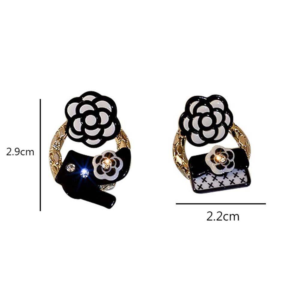 JARRED Bông Tai Hình Túi Xách / Giày Cao Gót Màu Trắng Đen Phong Cách Hàn Quốc Ngọt Ngào Thời Trang