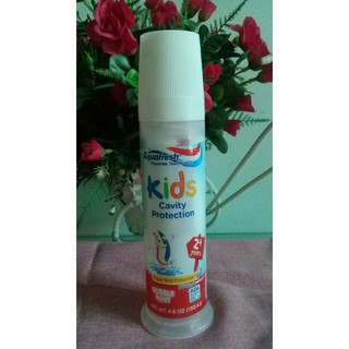 Kem đánh răng trẻ em của Mỹ - AQUAFRESH KIDS - cho bé trên 2 tuổi, Cavity Protection 130.4g