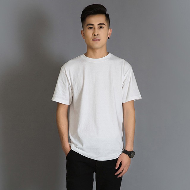 Áo phông cotton IMME hàng xuất khẩu Nhật Bản cao cấp phông trơn màu trắng đen cho nam nữ regular fit LA01