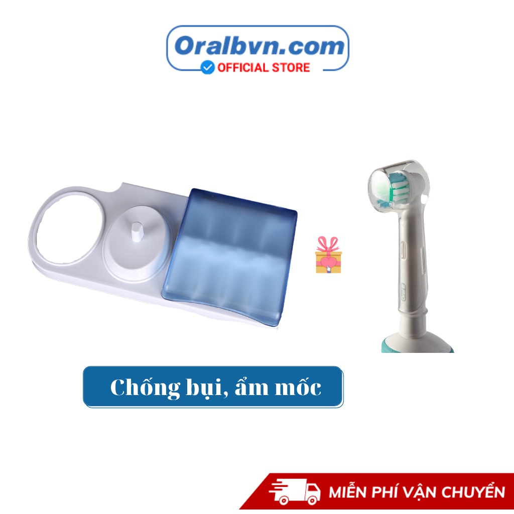 Đế cắm bàn chải và đựng đầu bàn chải Oral B giúp đầu bàn chải lun khô ráo, không ẩm mốc, tránh vi khuẩn