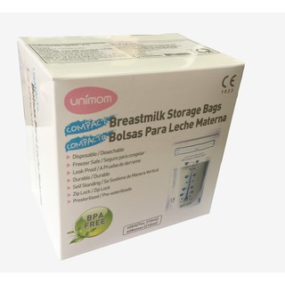 Túi đựng sữa mẹ Unimom Compact 210ml (60 túi/hộp ) {KHÔNG BPA} -UM870268