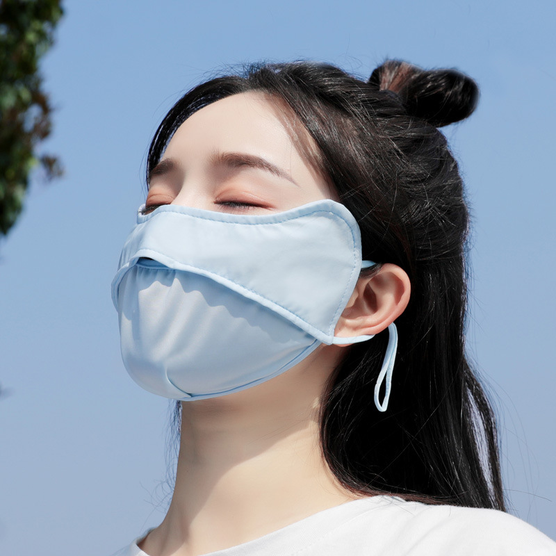 Fashion lady's eye protection mask, sunscreen summer thin sunshade facial mask, breathable face mask