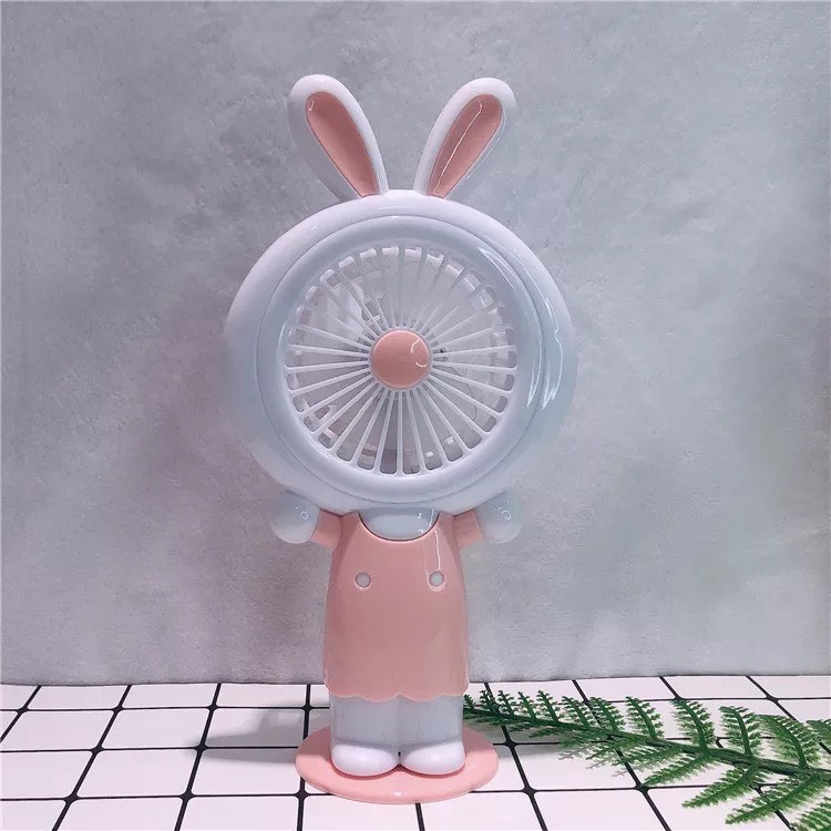 Quạt mini cầm tay tai thỏ