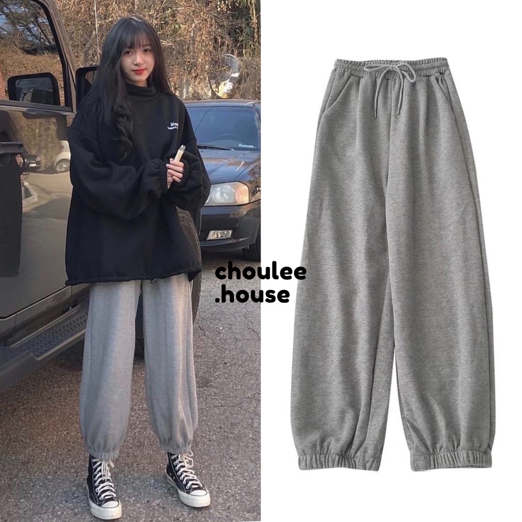 Quần JOGGER RON Ống Túm Ulzzang Unisex - Kiểu quần ống rộng - Choulee House