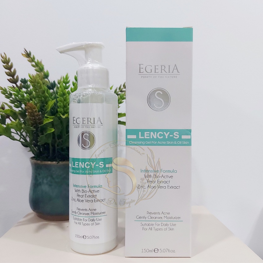 Sữa rửa mặt giúp làm sạch sâu, giảm và ngăn ngừa mụn EGERIA Lency-S Cleansing Gel For Acne Skin & Oil Skin 150ml