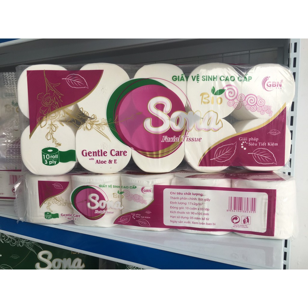 Giấy Vệ Sinh Cao Cấp SoNa không lõi 1.6kg