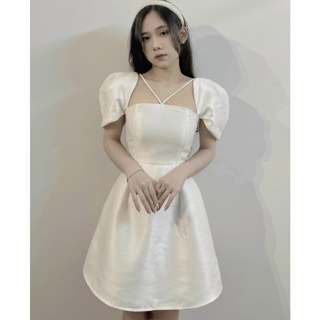Đầm dự tiệc cổ vuông tay phồng Daisy Dress