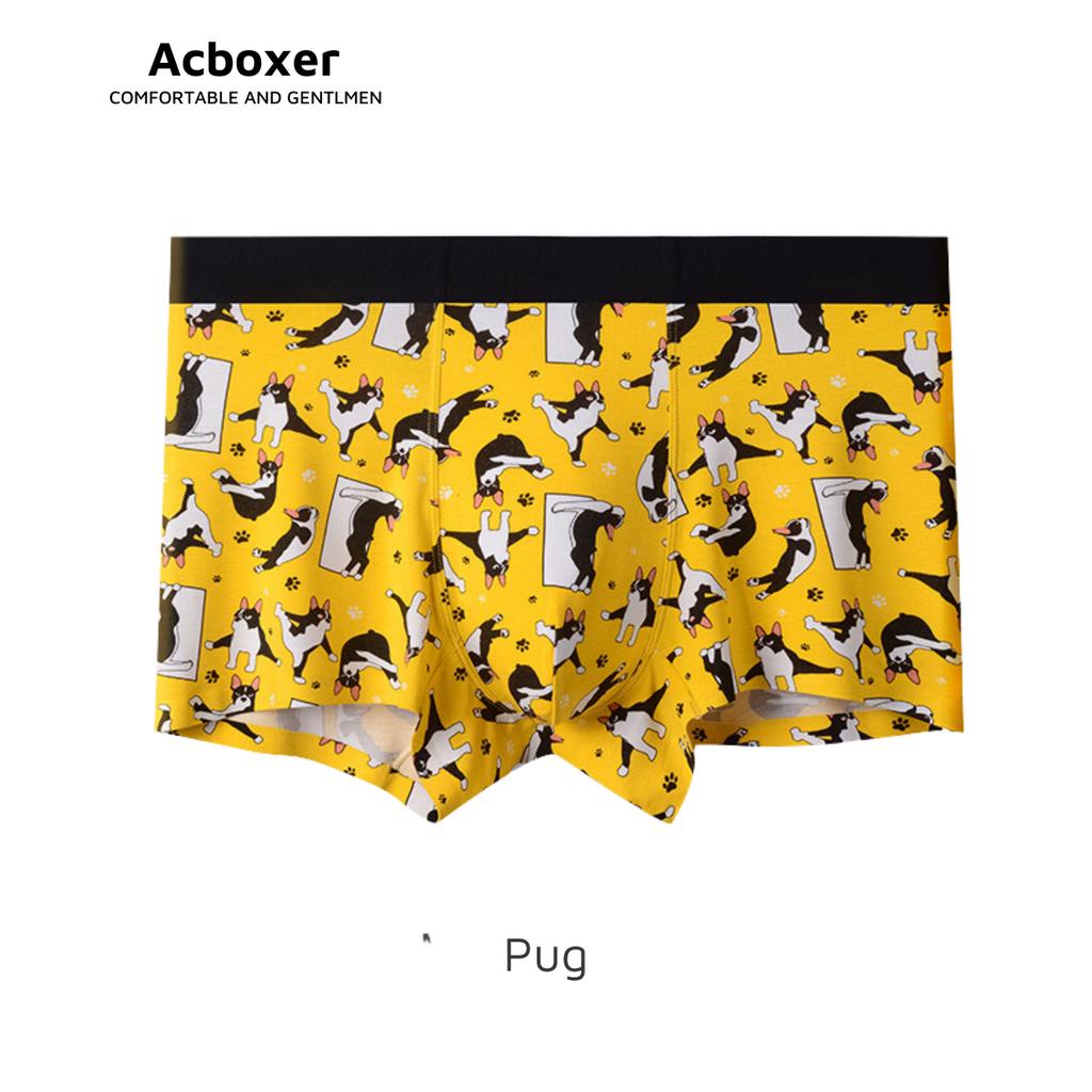 Quần lót nam, sịp đùi boxer vải Modal  in họa tiết cạp đúc không đường may mềm mại thoáng khí ACBX11