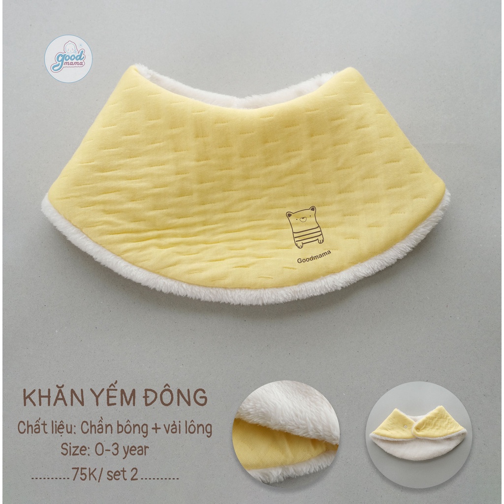 Yếm chần bông Goodmama (set 2 cái)