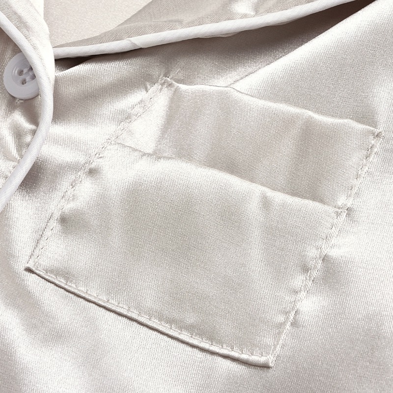 Bộ Đồ Ngủ Tay Dài Vải Lụa Satin Thời Trang Mùa Xuân Cho Bé