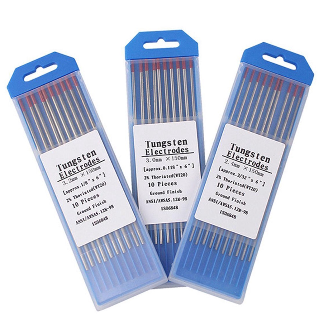 NICKOLAS Bộ 10 Que Hàn Vonfram Chất Lượng Cao 150Mm