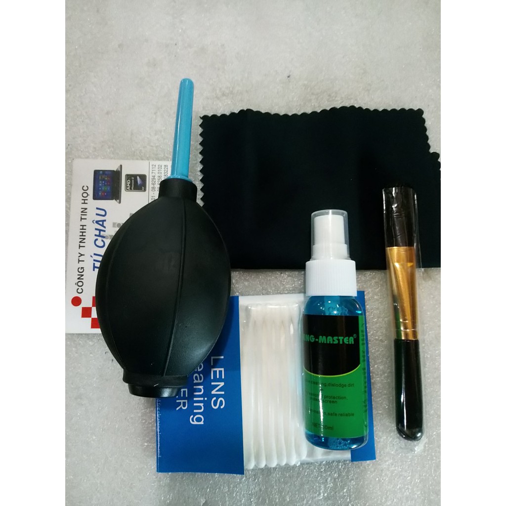 Bộ vệ sinh Laptop 6 món - Chai nước, chổi quét, vãi lụa, bong chùi lén, Bóp hơi sao su | BigBuy360 - bigbuy360.vn