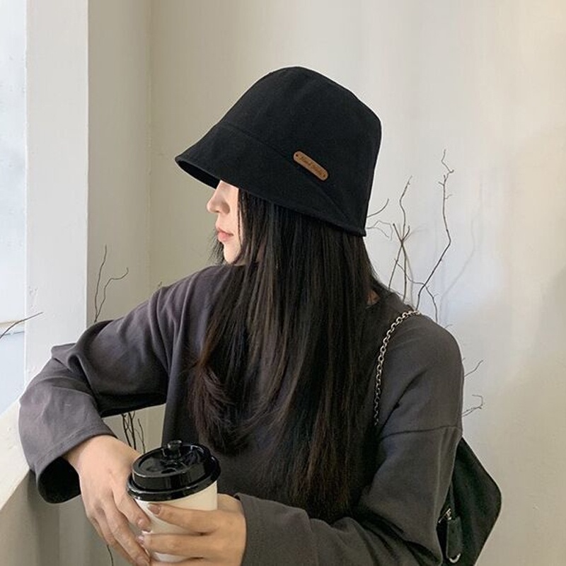 Mũ bucket kaki trơn handmade