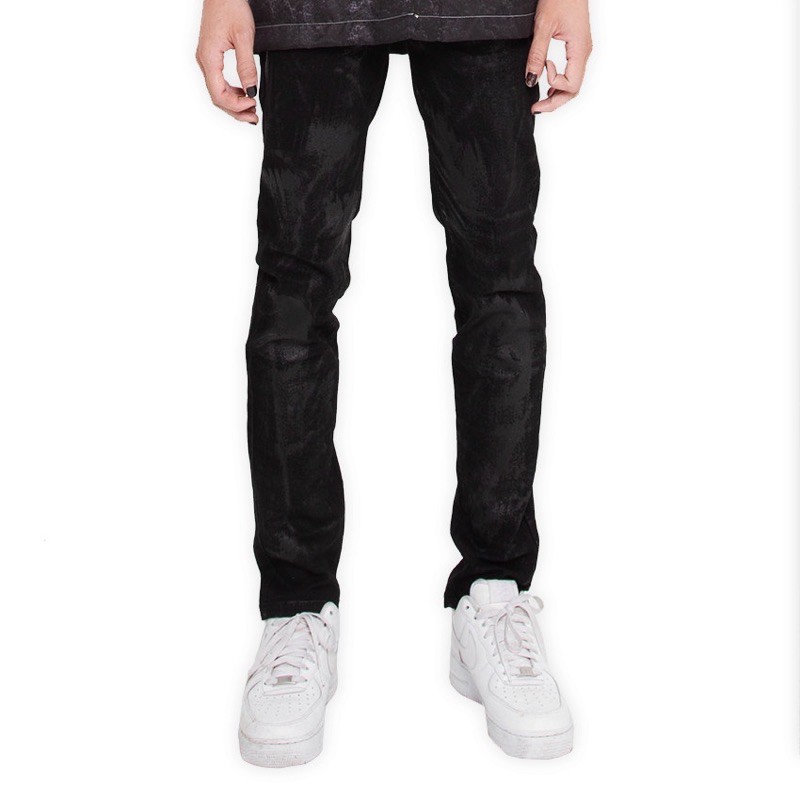 Quần Jeans DESTRUCTION Basic Đen Wax
