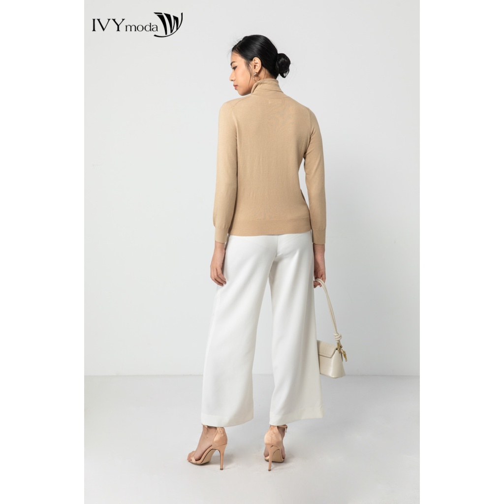 [NHẬP WABRTL5 GIẢM 10% TỐI ĐA 50K ĐH 250K ]Áo len nữ cổ lọ IVY moda MS 58P0075