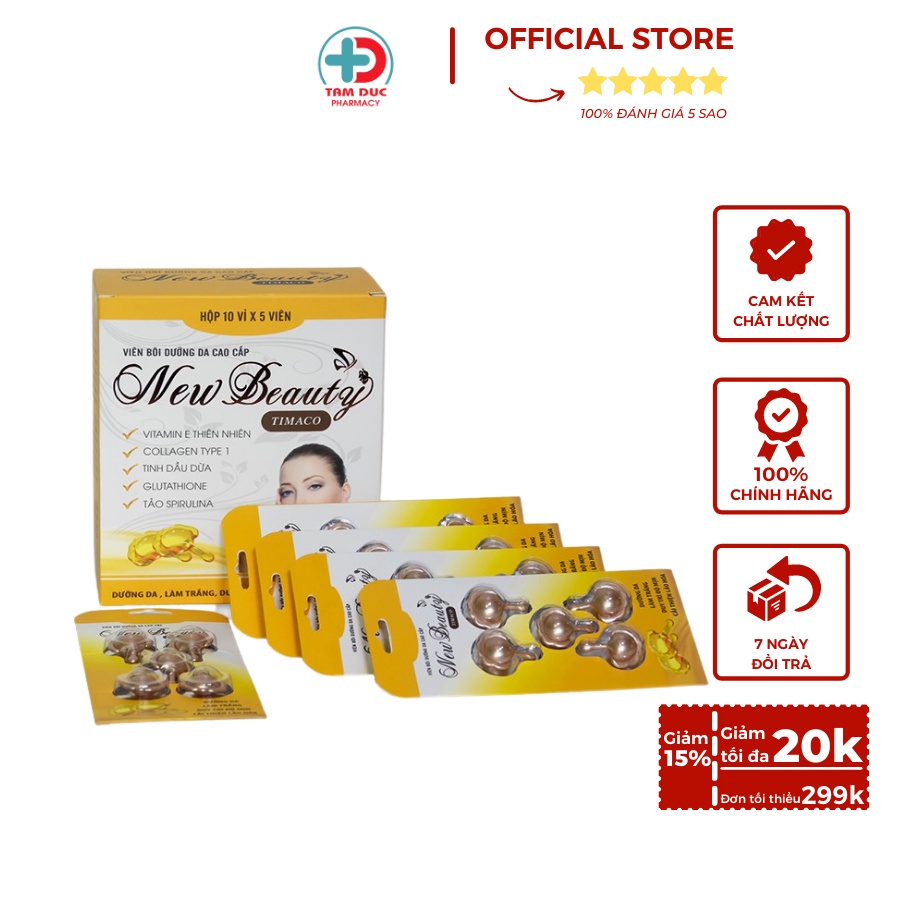 Viên bôi dưỡng da cao cấp New Beauty Timaco -