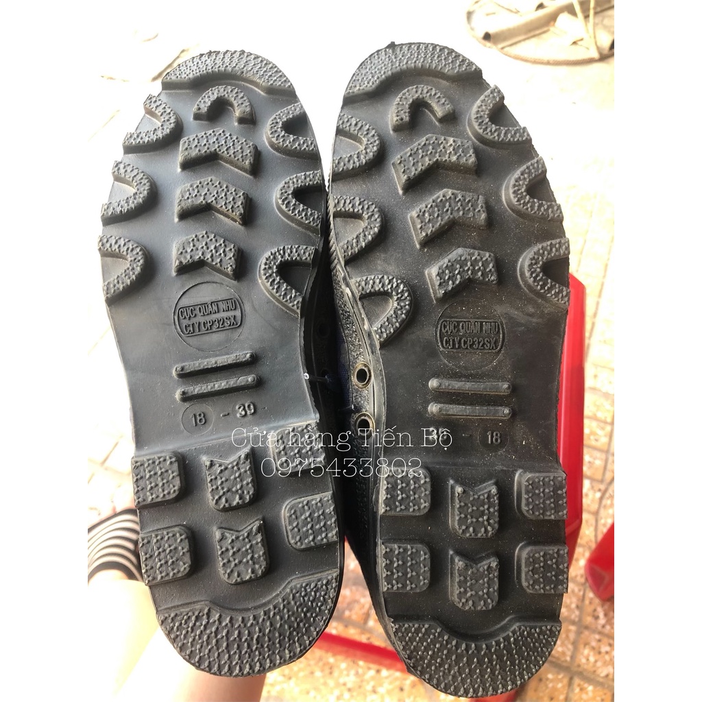 Giày vải cao cổ đế cao su