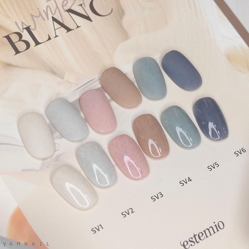 Sơn gel lông Estemio chính hãng Hàn Quốc set Winter Blanc
