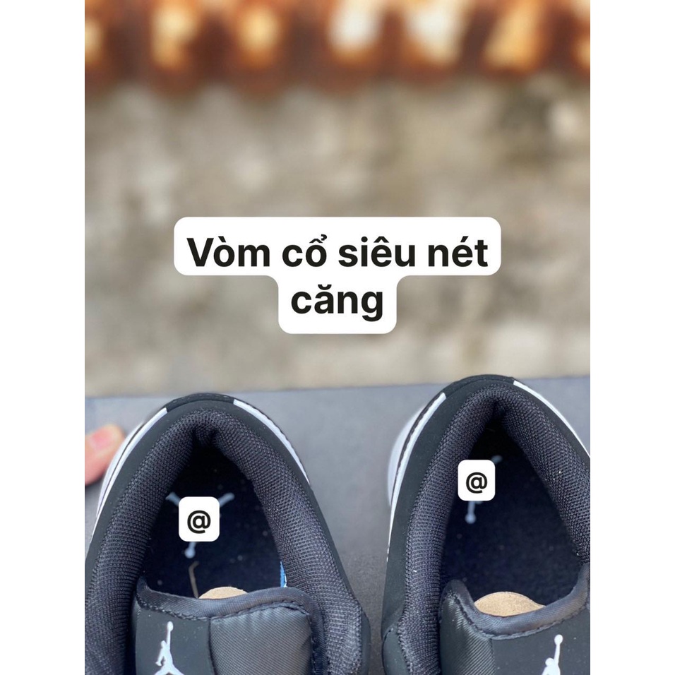 Thể Thao Nam Nữ Giày Đen Trắng Thấp Cổ Bo Viền  - Phiên Bản Tiêu Chuẩn