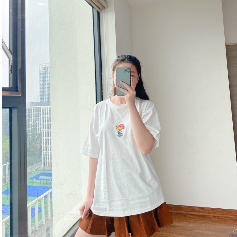 Áo Thun 3158 Cún Cầu Vồng PEONYB Nữ [FREESHIP]  Phông form rộng tay lỡ oversize in hình vintage hàn quốc Ulzzang