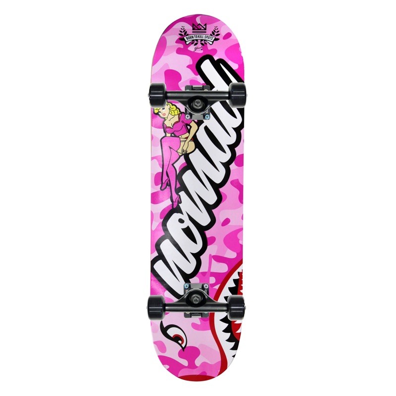 Ván Trượt Skateboard Thể Thao Cao Cấp Châu Âu - NOMAD COMPLETE PIN UP PINK 8.0