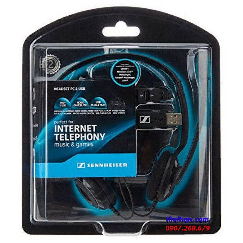 Tai Nghe Chụp Tai Sennheiser PC8 USB - Hàng Chính Hãng