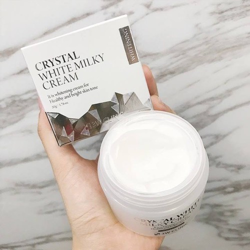 Kem sữa dưỡng trắng 3W Crystal White Milky Cream 50ml - Hàn Quốc