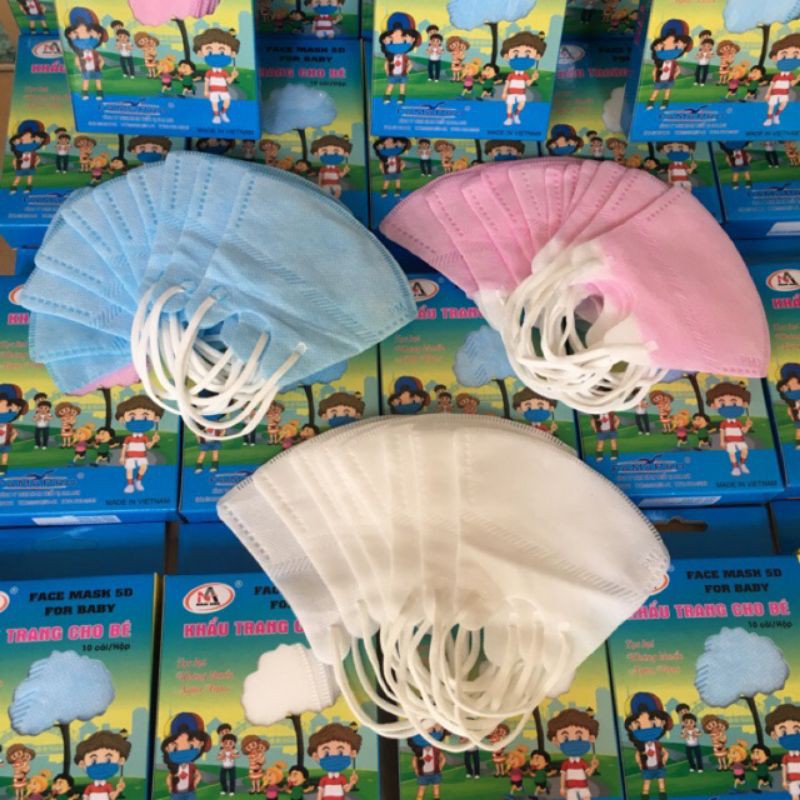 Hộp 10 khẩu trang cho bé 5D MASK KID cho bé