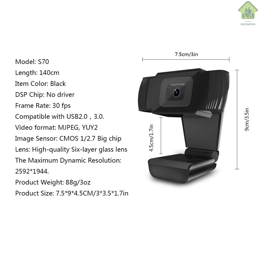 Webcam Xm Hxsj S70 Hd 5 Megapixel 720p 1080 Hỗ Trợ Gọi Video Call | BigBuy360 - bigbuy360.vn