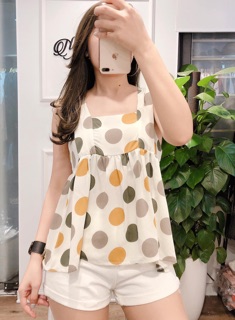Áo 2 dây chấm bi