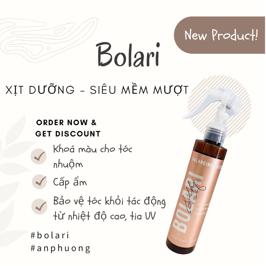 Xịt dưỡng Bolari siêu mềm mượt sasaba 250ml